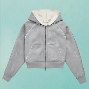 Taylor Swift Folklore Gray Sherpa-Lined Kids Zip Hoodie Jacket